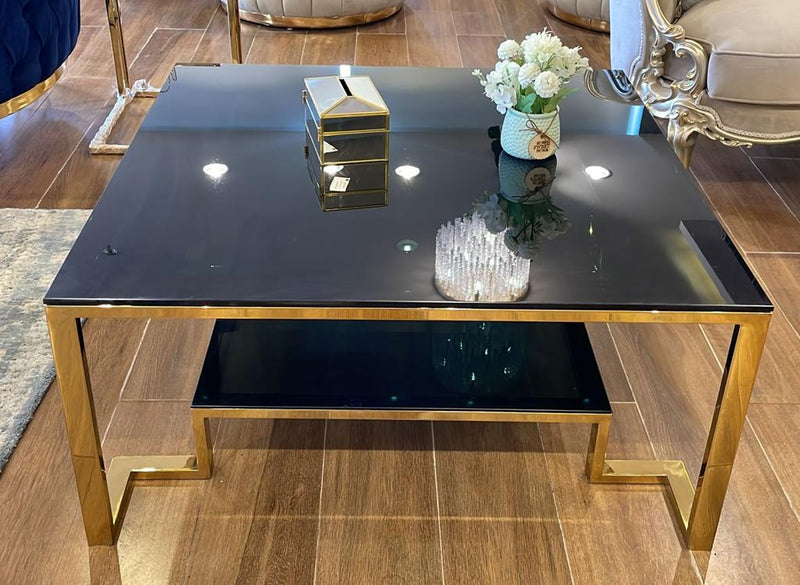 Cubic stainless steel center table
