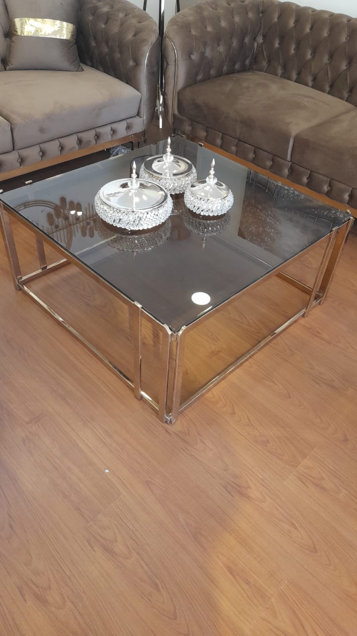 Simple stainless steel center table (Gold)