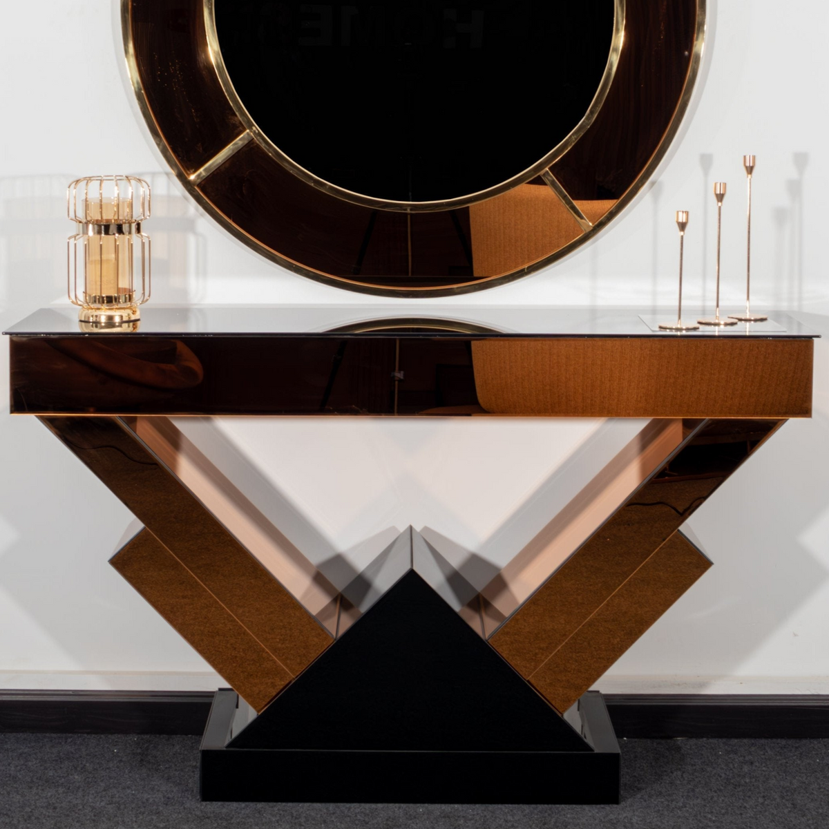 Frame And Console Lavish Glass Console - Modern Design with Steel Frame | HomeStop Egypt